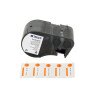 Brady Colour Polyester labels Black on Orange