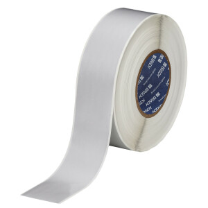 Brady 76 mm Core Continuous Matt Silver Polyester with Rubber Adhesive Labels