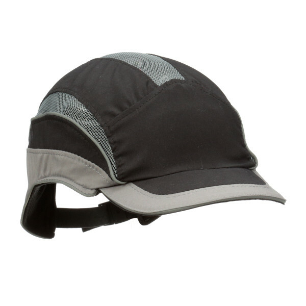 3M™ First Base™ 3 Bump Cap 2031219 Elite Black/Grey Reduced Peak 55 mm Custom - Image 3