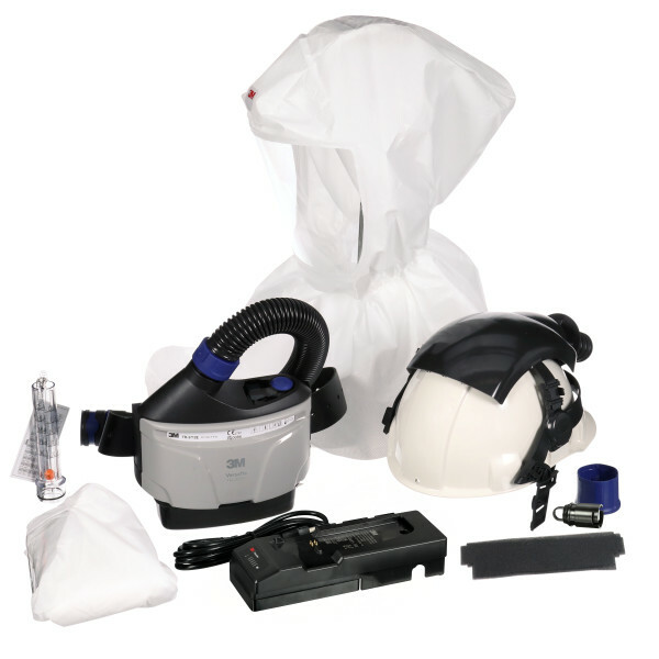 3M™ Versaflo™ Industrial Helmet with Hood Powered Air Respirator Kit TR-300E+ IHK