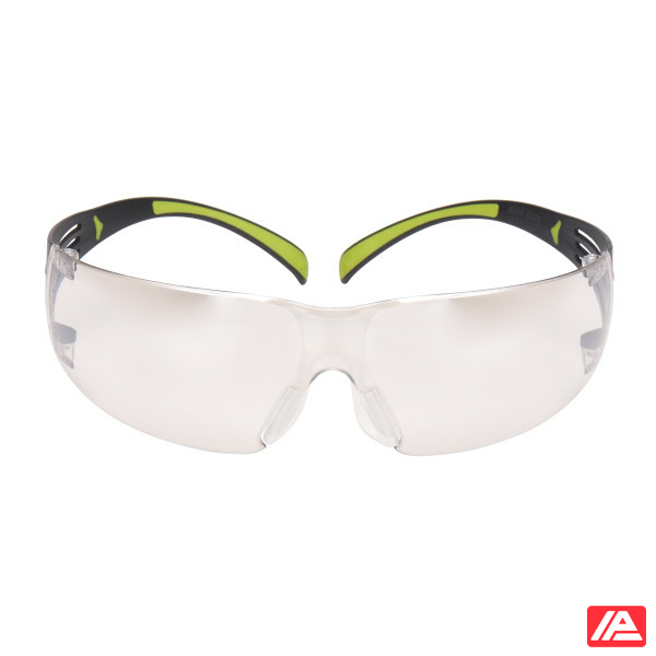 3M™ SecureFit™ 400 Safety Glasses Black/Green frame Anti-Scratch Indoor/Outdoor Mirror Lens SF410AS-EU - Image 2