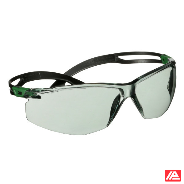 3M™ SecureFit™ 500 Safety Glasses Green/Black frame Anti-Scratch+ (K) IR 1.7 Grey lens SF517ASP-GRN-EU - Image 3