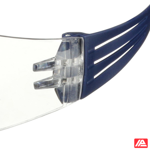 3M™ SecureFit™ 100 Safety Glasses Blue frame Anti-Scratch / Anti-Fog Clear lens SF101AF-BLU-EU - Image 3