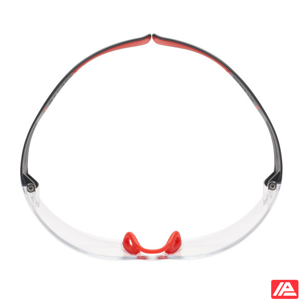 3M™ SecureFit™ 400 Safety Glasses Red/Grey Frame Scotchgard™ Anti-Fog/Anti-Scratch Coating (K&N) Clear Lens SF401SGAF-RED-EU - Image 4