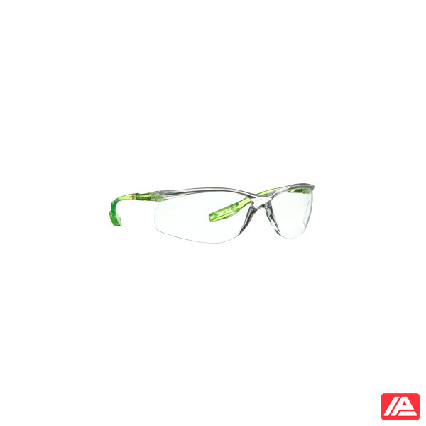 3M™ Solus™ CCS Safety Glasses Lime Green Temples Scotchgard™ Anti-Fog / Anti-Scratch Coating (K&N) Clear Lens SCCS01SGAF-GRN-EU - Image 2