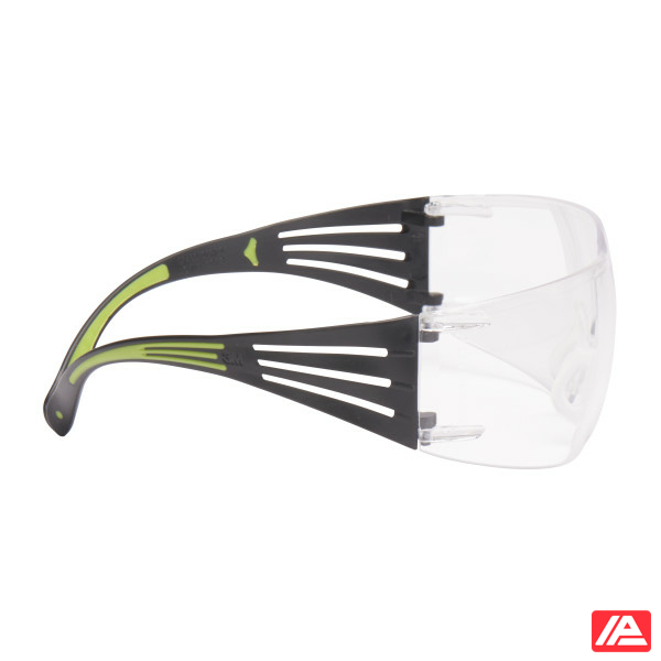 3M™ SecureFit™ 400 Safety Glasses Black/Green frame Anti-Scratch / Anti-Fog Clear Lens SF401AS/AF-EU - Image 5