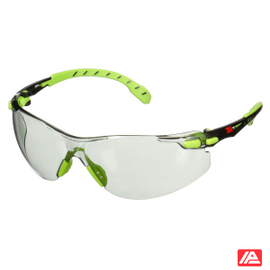 3M™ Solus™ 1000 Safety Glasses Green/Black Frame Scotchgard™ Anti-Fog/Anti-Scratch Coating (K&N) Indoor /Outdoor Light Grey lens S1207SGAF-EU