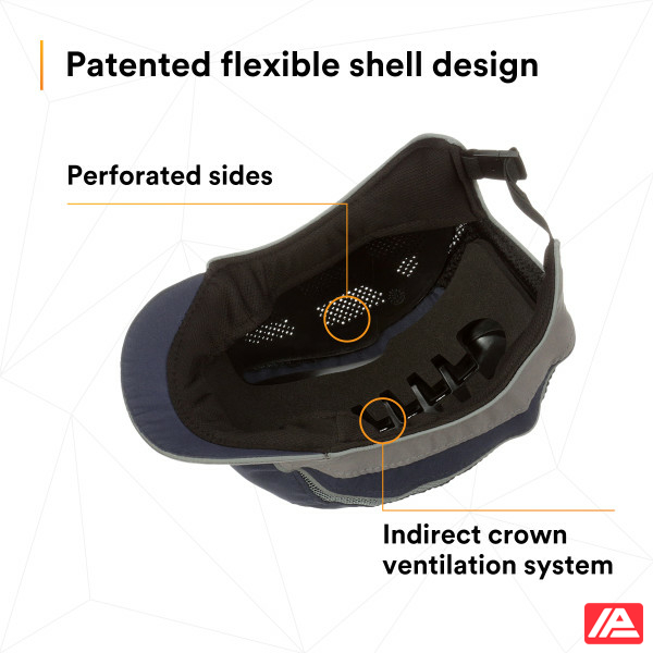 3M™ First Base™ 3 Bump Cap 2031215 Elite Navy/Grey Micro Peak 25mm - Image 3