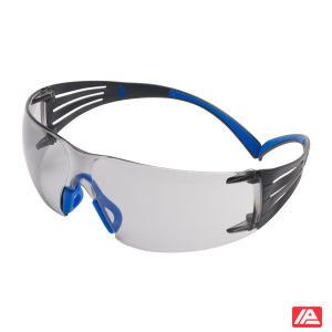 3M™ SecureFit™ 400 Safety Glasses Blue/Grey Frame Scotchgard™ Anti-Fog/Anti-Scratch Coating (K&N) Indoor/Outdoor Grey Lens SF407SGAF-BLU-EU