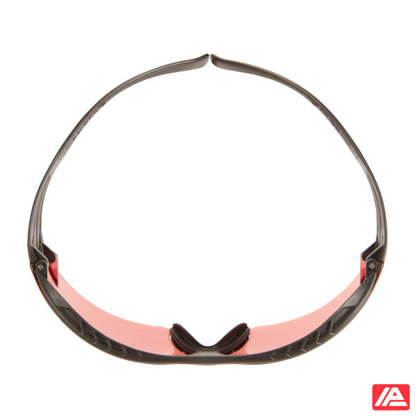 3M™ SecureFit™ 400X Safety Glasses Black/Black frame Scotchgard™ Anti-Fog / Anti-Scratch Coating (K&N) Vermillion Lens SF422XSGAF-BLK-EU - Image 3