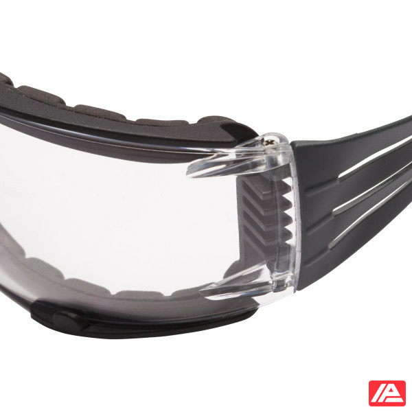 3M™ SecureFit™ 400 Safety Glasses Blue/Grey Frame Foam Scotchgard™ Anti-Fog/Anti-Scratch Coating (K&N) Clear Lens SF401SGAF-BLU-F-EU - Image 3