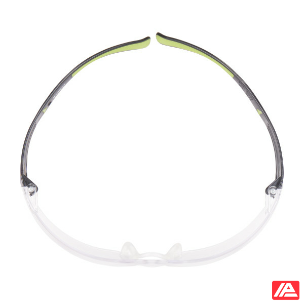 3M™ SecureFit™ 400 Safety Glasses Black/Green frame Anti-Scratch / Anti-Fog Clear Lens SF401AS/AF-EU - Image 6