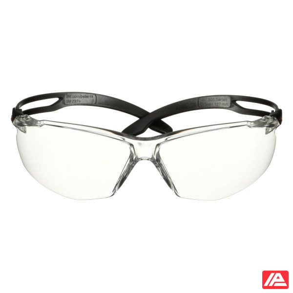 3M™ SecureFit™ 500 Safety Glasses Black frame Anti-Scratch+ (K) Clear lens SF501ASP-BLK-EU - Image 2