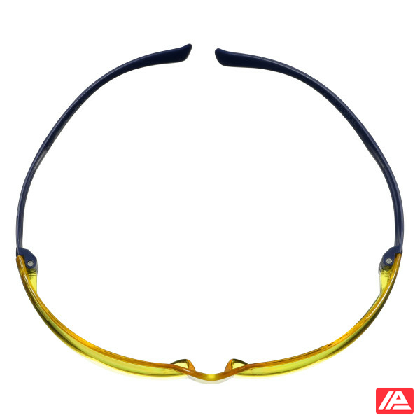 3M™ SecureFit™ 100 Safety Glasses Blue frame Anti-Scratch / Anti-Fog Amber lens SF103AF-BLU-EU - Image 3