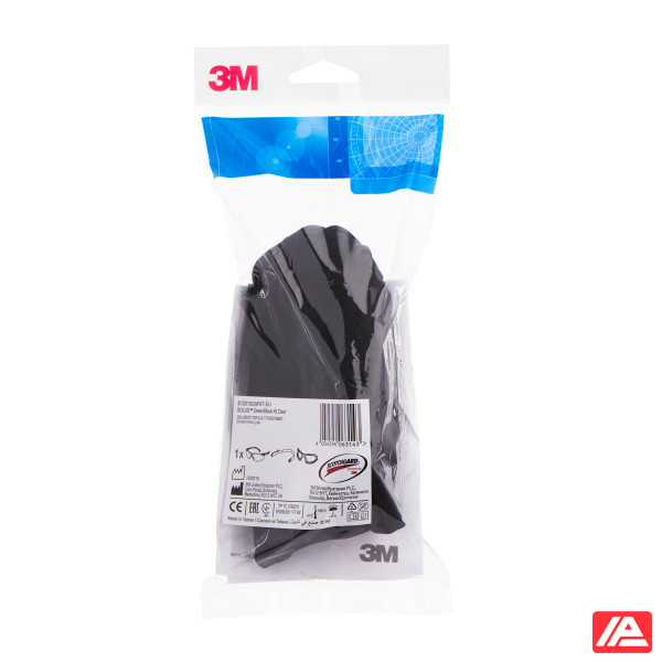 3M™ Solus™ 1000 Safety Glasses Green/Black Frame Scotchgard™ Anti-Fog/Anti-Scratch Coating (K&N) Clear Lens Foam Gasket and Strap S1201SGAFKT-EU - Image 4