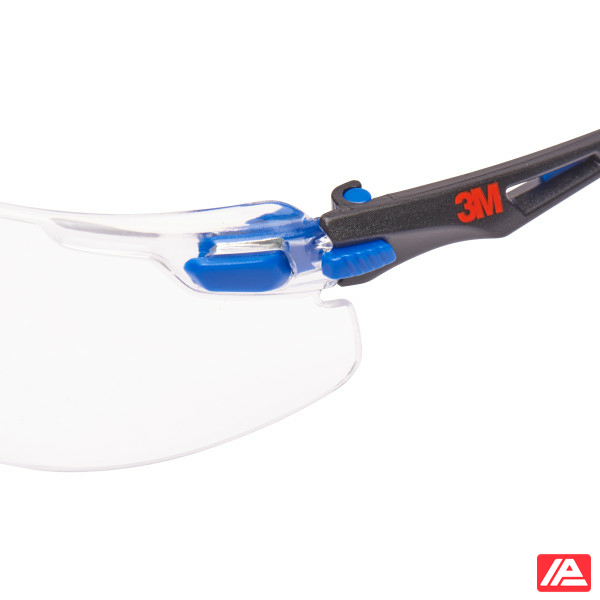 3M™ Solus™ 1000 Safety Glasses Blue/Black Frame Scotchgard™ Anti-Fog/Anti-Scratch Coating (K&N) Clear Lens S1101SGAF-EU - Image 5