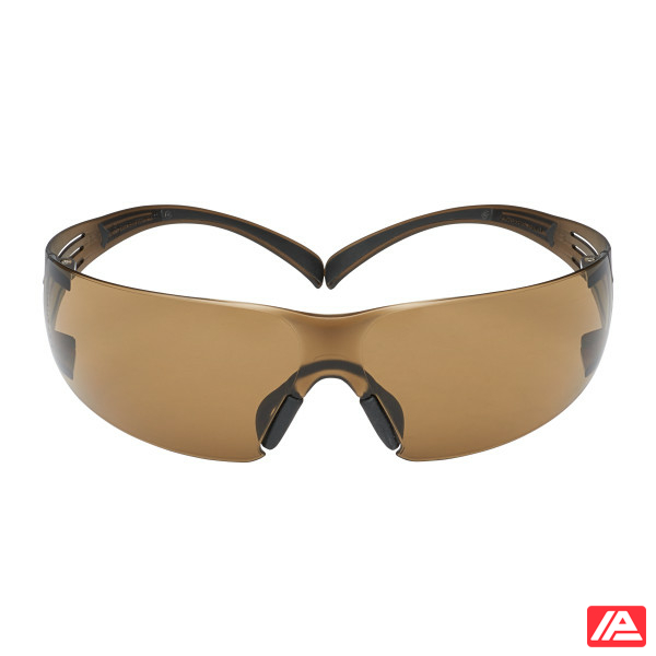 3M™ SecureFit™ 400 Safety Glasses Black/Brown Frame Scotchgard™ Anti-Fog/Anti-Scratch Coating (K&N) Brown Lens SF405SGAF-BLA-EU - Image 2