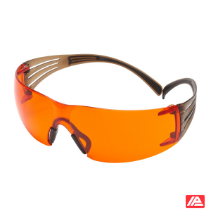 3M™ SecureFit™ 400 Safety Glasses Black/Brown Frame Scotchgard™ Anti-Fog/Anti-Scratch Coating (K&N) Orange Lens SF406SGAF-BLA-EU