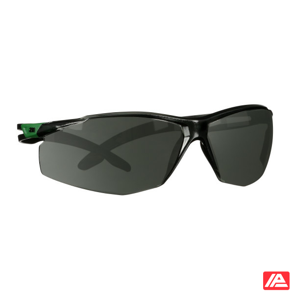 3M™ SecureFit™ 500 Safety Glasses Green/Black frame Anti-Scratch+ (K) IR 3.0 Grey lens SF530ASP-GRN-EU - Image 3