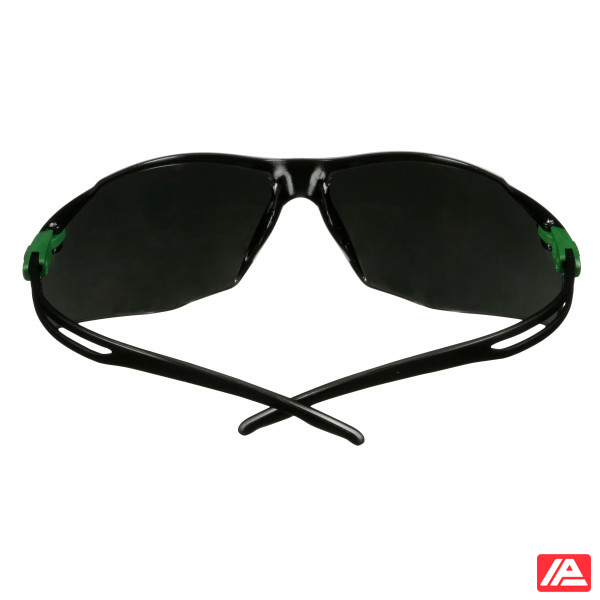 3M™ SecureFit™ 500 Safety Glasses Green/Black frame Anti-Scratch + (K) IR 5.0 Grey lens SF550ASP-GRN-EU - Image 3