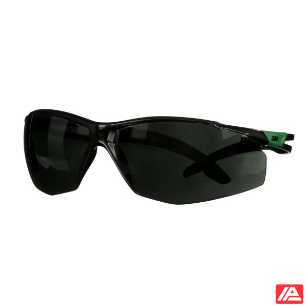3M™ SecureFit™ 500 Safety Glasses Green/Black frame Anti-Scratch + (K) IR 5.0 Grey lens SF550ASP-GRN-EU - Image 6