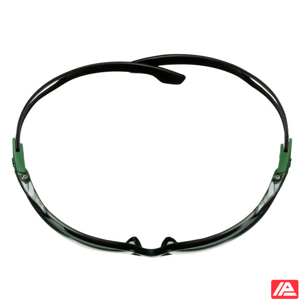 3M™ SecureFit™ 500 Safety Glasses Green/Black frame Anti-Scratch+ (K) IR 1.7 Grey lens SF517ASP-GRN-EU - Image 4
