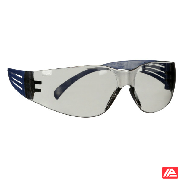 3M™ SecureFit™ 100 Safety Glasses Blue frame Anti-Scratch / Anti-Fog Indoor / Outdoor Light Grey lens SF107AF-BLU-EU - Image 6