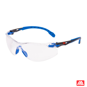 3M™ Solus™ 1000 Safety Glasses Blue/Black Frame Scotchgard™ Anti-Fog/Anti-Scratch Coating (K&N) Clear Lens S1101SGAF-EU