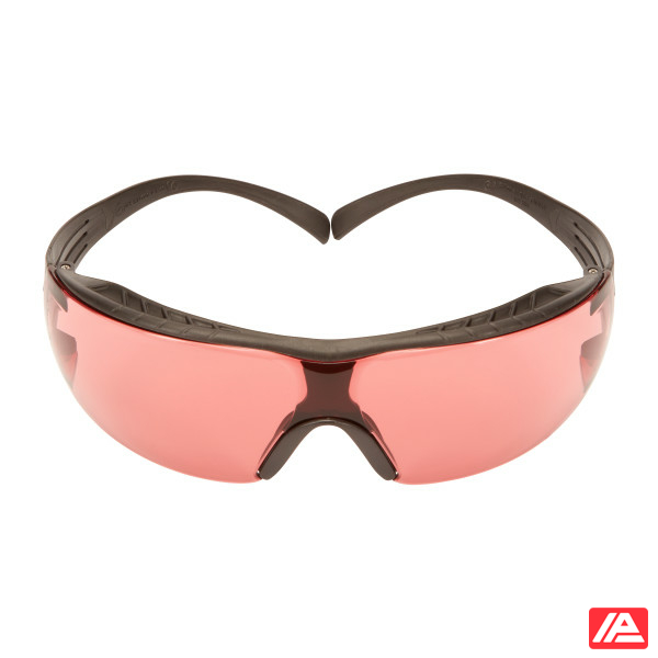 3M™ SecureFit™ 400X Safety Glasses Black/Black frame Scotchgard™ Anti-Fog / Anti-Scratch Coating (K&N) Vermillion Lens SF422XSGAF-BLK-EU - Image 2