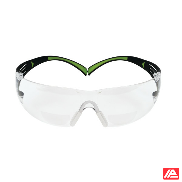 3M™ SecureFit™ 400 Reader Safety Glasses Black/Green frame Anti-Scratch / Anti-Fog clear +1.5 Lens SF415AS/AF-EU - Image 2