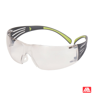 3M™ SecureFit™ 400 Safety Glasses Black/Green frame Anti-Scratch Indoor/Outdoor Mirror Lens SF410AS-EU