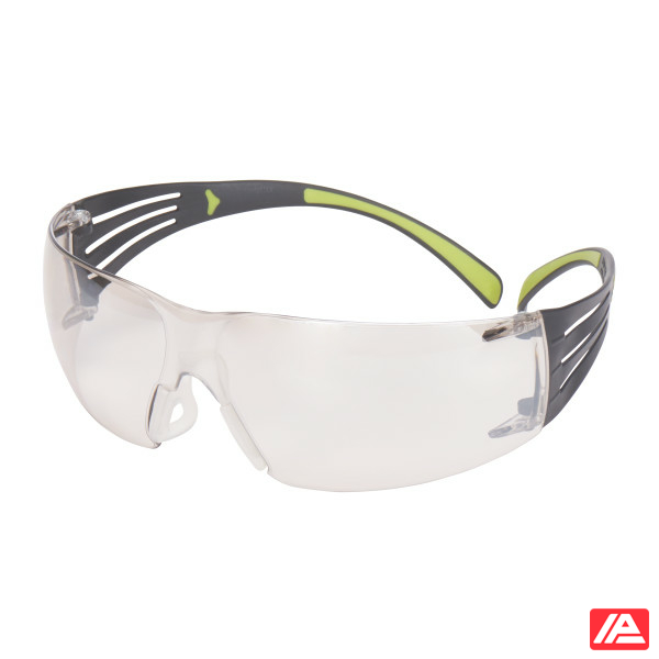 3M™ SecureFit™ 400 Safety Glasses Black/Green frame Anti-Scratch Indoor/Outdoor Mirror Lens SF410AS-EU