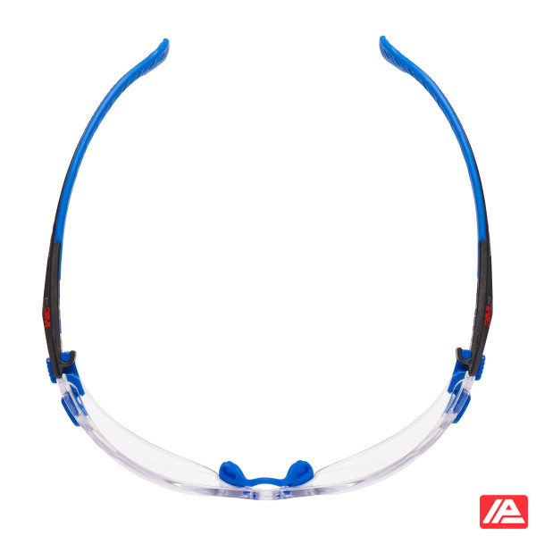 3M™ Solus™ 1000 Safety Glasses Blue/Black Frame Scotchgard™ Anti-Fog/Anti-Scratch Coating (K&N) Clear Lens S1101SGAF-EU - Image 4