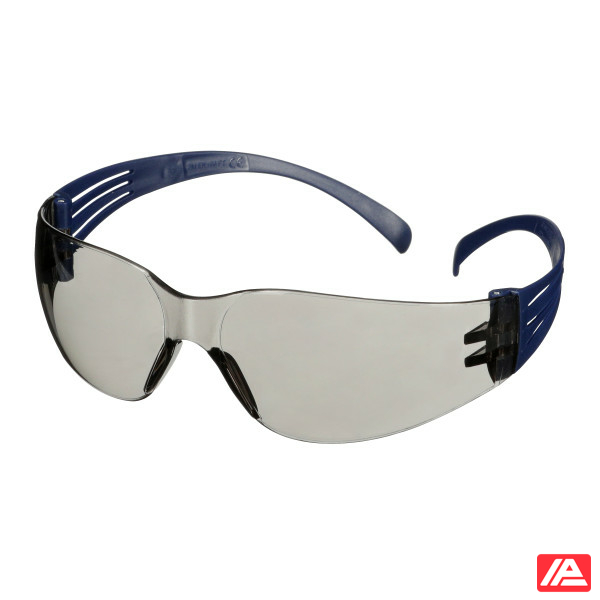 3M™ SecureFit™ 100 Safety Glasses Blue frame Anti-Scratch / Anti-Fog Indoor / Outdoor Light Grey lens SF107AF-BLU-EU