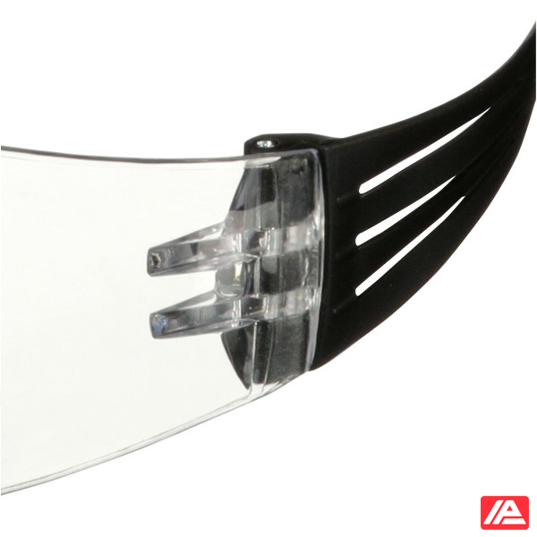3M™ SecureFit™ 100 Safety Glasses Black frame Anti-Scratch Clear lens SF101AS-BLK-EU - Image 3