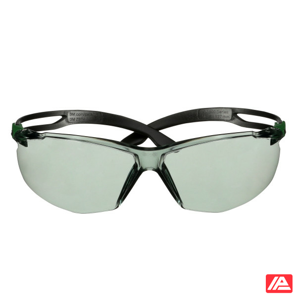 3M™ SecureFit™ 500 Safety Glasses Green/Black frame Anti-Scratch+ (K) IR 1.7 Grey lens SF517ASP-GRN-EU - Image 2