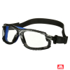 3M™ Solus™ 1000 Safety Glasses Blue / Black Frame Scotchgard™ Anti-Fog/Anti-Scratch Coating (K&N) Clear lens TPE Gasket and Neoprene Strap S1101NSGAF-TSKT-EU