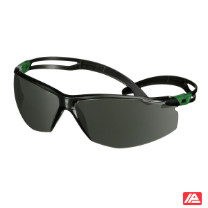 3M™ SecureFit™ 500 Safety Glasses Green/Black frame Anti-Scratch+ (K) IR 3.0 Grey lens SF530ASP-GRN-EU