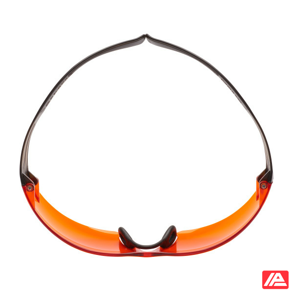 3M™ SecureFit™ 400 Safety Glasses Black/Brown Frame Scotchgard™ Anti-Fog/Anti-Scratch Coating (K&N) Orange Lens SF406SGAF-BLA-EU - Image 3