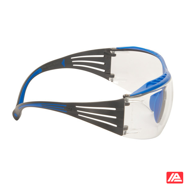 3M™ SecureFit™ 400 Series Safety Glasses SF401XSGAF-BLU Blue/Gray Clear Scotchgard™ Anti-Fog/Anti-Scratch Lens - Image 4