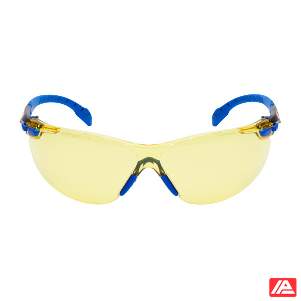 3M™ Solus™ 1000 Safety Glasses Blue/Black Frame Scotchgard™ Anti-Fog/Anti-Scratch Coating (K&N) Amber Lens S1103SGAF-EU - Image 2