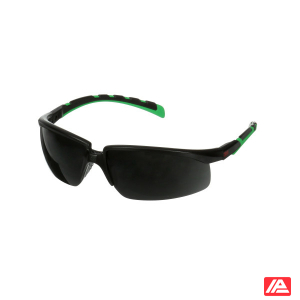 3M™ Solus™ 2000 Safety Glasses Black/Green frame Anti-Scratch + (K) IR 5.0 Grey Lens S2050ASP-BLK