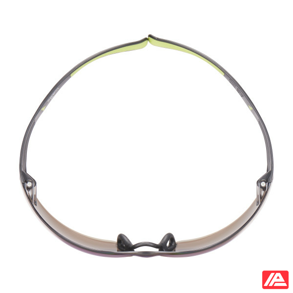 3M™ SecureFit™ 400 Safety Glasses Black/Green frame Anti-Scratch Blue Mirror Lens SF408AS-EU - Image 3