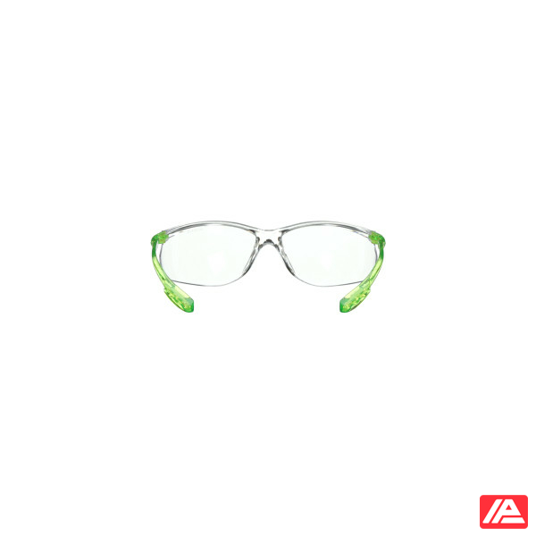 3M™ Solus™ CCS Safety Glasses Lime Green Temples Scotchgard™ Anti-Fog / Anti-Scratch Coating (K&N) Clear Lens SCCS01SGAF-GRN-EU - Image 3