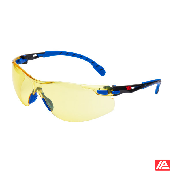 3M™ Solus™ 1000 Safety Glasses Blue/Black Frame Scotchgard™ Anti-Fog/Anti-Scratch Coating (K&N) Amber Lens S1103SGAF-EU