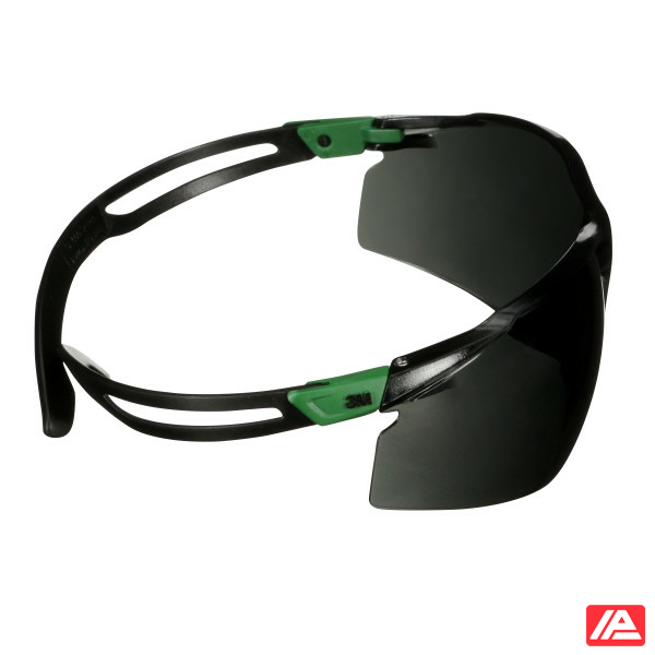 3M™ SecureFit™ 500 Safety Glasses Green/Black frame Anti-Scratch + (K) IR 5.0 Grey lens SF550ASP-GRN-EU - Image 5