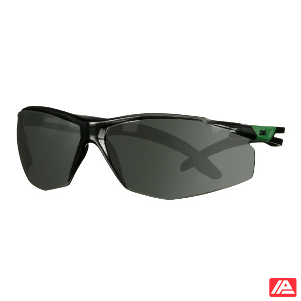 3M™ SecureFit™ 500 Safety Glasses Green/Black frame Anti-Scratch+ (K) IR 3.0 Grey lens SF530ASP-GRN-EU - Image 5