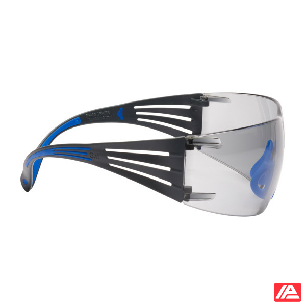 3M™ SecureFit™ 400 Safety Glasses Blue/Grey Frame Scotchgard™ Anti-Fog/Anti-Scratch Coating (K&N) Indoor/Outdoor Grey Lens SF407SGAF-BLU-EU - Image 3