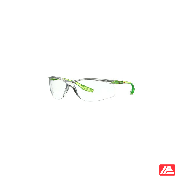 3M™ Solus™ CCS Safety Glasses Lime Green Temples Scotchgard™ Anti-Fog / Anti-Scratch Coating (K&N) Clear Lens SCCS01SGAF-GRN-EU