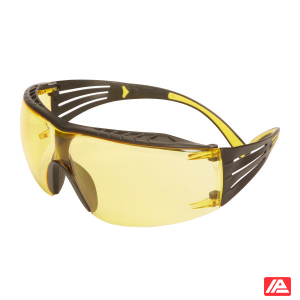 3M™ SecureFit™ 400 Series Safety Glasses SF403XSGAF-YEL Yellow/Black Amber Scotchgard™ Anti-Fog/Anti-Scratch Lens